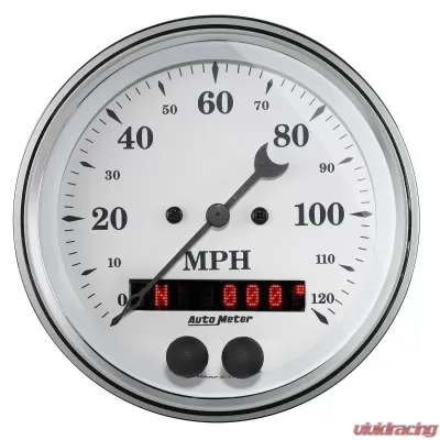 AutoMeter GAUGE; SPEEDOMETER; 3 3/8in.; 120MPH; GPS; OLD TYME WHITE - 1649