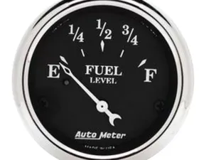 AutoMeter GAUGE; FUEL LEVEL; 2 1/16in.; 73OE TO 10OF; ELEC; OLD TYME BLACK