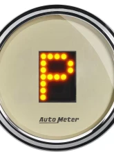 AutoMeter GAUGE; GEAR POS; 2 1/16in.; INCL INDICATORS; BEIGE DIAL; DOME LENS; CHROME BZL                                     - 1860 - Image 2