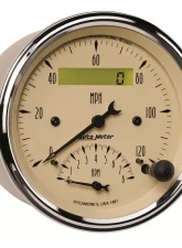 AutoMeter GAUGE; TACH/SPEEDO; 3 3/8in.; 120MPH/8K RPM; ELEC. PROGRAM.; ANTQ BEIGE                                     - 1881 - Image 3