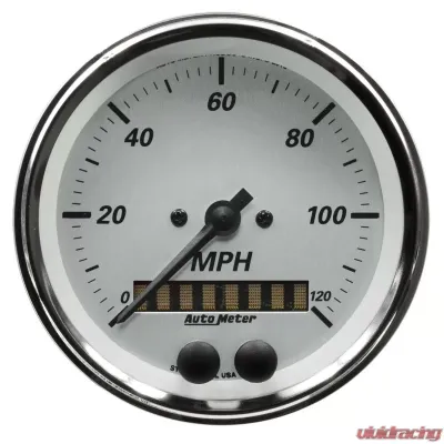 AutoMeter GAUGE; SPEEDOMETER; 3 3/8in.; 120MPH; GPS; AMERICAN PLATINUM - 1949