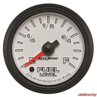 AutoMeter GAUGE; FUEL LEVEL; 2 1/16in.; 0-280O PROGRAMMABLE; WHITE; PRO-CYCLE - 19509