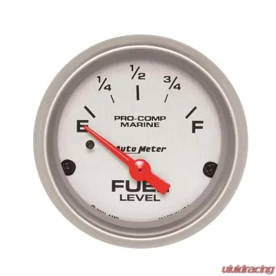 AutoMeter GAUGE; FUEL LEVEL; 2 1/16in.; 240OE TO 33OF; ELEC; MARINE SILVER - 200760-33