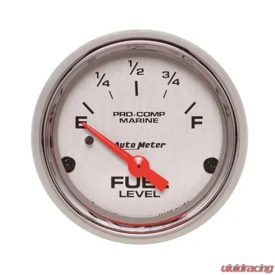 AutoMeter GAUGE; FUEL LEVEL; 2 1/16in.; 240OE TO 33OF; ELEC; MARINE CHROME - 200760-35