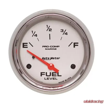 AutoMeter GAUGE; FUEL LEVEL; 2 5/8in.; 240OE TO 33OF; ELEC; MARINE CHROME - 200761-35
