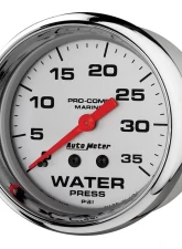 AutoMeter GAUGE; WATER PRESS; 2 5/8in.; 35PSI; MECHANICAL; MARINE CHROME                                     - 200773-35 - Image 2