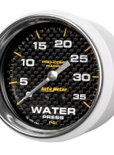AutoMeter GAUGE; WATER PRESS; 2 5/8in.; 35PSI; MECHANICAL; MARINE CARBON FIBER                                     - 200773-40 - Image 2