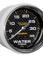 AutoMeter GAUGE; WATER PRESS; 2 5/8in.; 35PSI; MECHANICAL; MARINE CARBON FIBER                                     - 200773-40 - Image 3