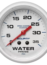 AutoMeter GAUGE; WATER PRESS; 2 5/8in.; 35PSI; MECHANICAL; MARINE WHITE                                     - 200773 - Image 3