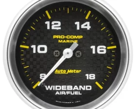 AutoMeter GAUGE; AIR/FUEL RATIO-WIDEBAND; ANALOG; 2 5/8in.; 8:1-18:1; STPR MTR; MARINE CF