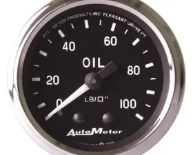 AutoMeter GAUGE; OIL PRESSURE; 2 1/16in.; 100PSI; MECHANICAL; COBRA