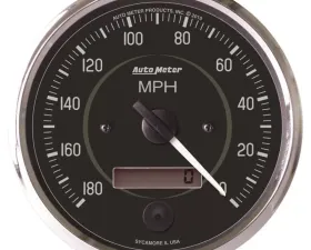 AutoMeter GAUGE; SPEEDOMETER; 4in.; 180MPH; ELEC. PROGRAM. (REVERSE ROTATION); COBRA