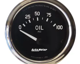 AutoMeter GAUGE; OIL PRESSURE; 2 1/16in.; 100PSI; ELECTRIC; COBRA