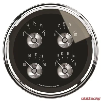 AutoMeter GAUGE; QUAD; 5in.; 240OE-33OF; ELEC; PRESTIGE BLK. DIAMOND - 2011