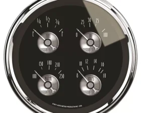 AutoMeter GAUGE; QUAD; 5in.; 0OE TO 90OF; ELEC; PRESTIGE BLK. DIAMOND