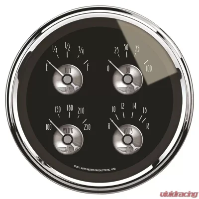 AutoMeter GAUGE; QUAD; 5in.; 0OE TO 90OF; ELEC; PRESTIGE BLK. DIAMOND - 2012