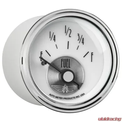 AutoMeter GAUGE; FUEL LEVEL; 2 1/16in.; 0OE TO 90OF; ELEC; PRESTIGE PEARL - 2015