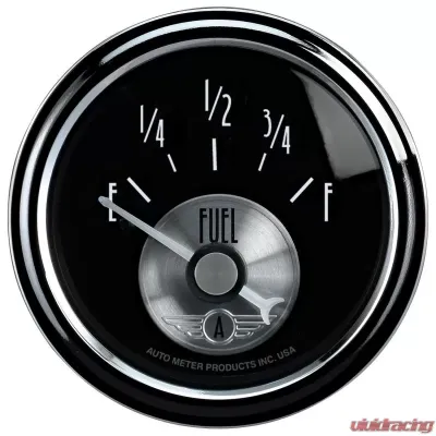 AutoMeter GAUGE; FUEL LEVEL; 2 1/16in.; 240OE TO 33OF; ELEC; PRESTIGE BLK. DIAMOND - 2016