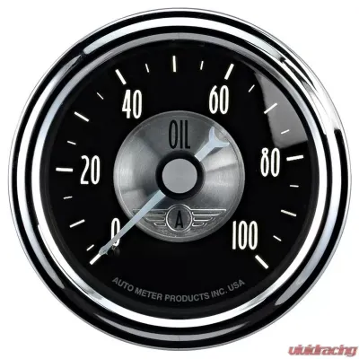 AutoMeter GAUGE; OIL PRESS; 2 1/16in.; 100PSI; MECH; PRESTIGE BLK. DIAMOND - 2022