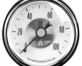 AutoMeter GAUGE; OIL PRESS; 2 1/16in.; 100PSI; MECH; PRESTIGE PEARL