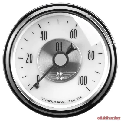 AutoMeter GAUGE; OIL PRESS; 2 1/16in.; 100PSI; MECH; PRESTIGE PEARL - 2023