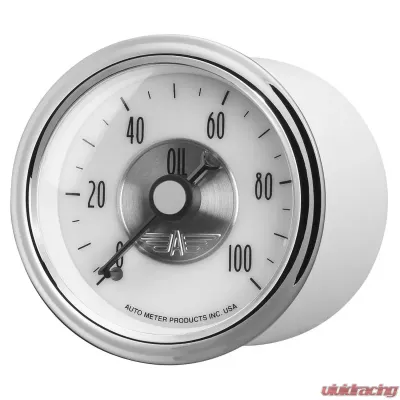 AutoMeter GAUGE; OIL PRESS; 2 1/16in.; 100PSI; MECH; PRESTIGE PEARL - 2023