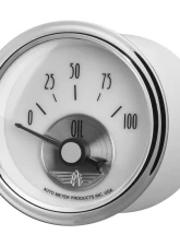 AutoMeter GAUGE; OIL PRESS; 2 1/16in.; 100PSI; ELEC; PRESTIGE PEARL                                     - 2026 - Image 2