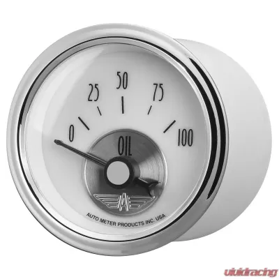 AutoMeter GAUGE; OIL PRESS; 2 1/16in.; 100PSI; ELEC; PRESTIGE PEARL - 2026