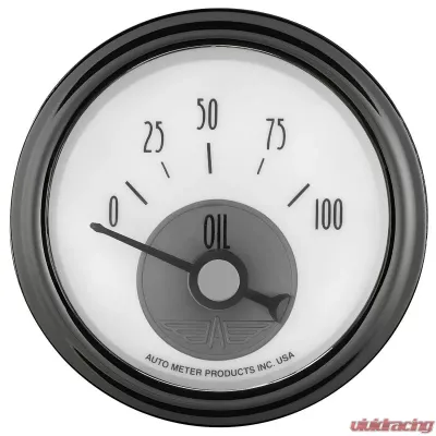 AutoMeter GAUGE; OIL PRESS; 2 1/16in.; 100PSI; ELEC; PRESTIGE PEARL - 2026