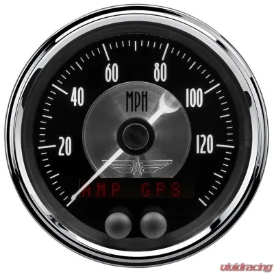 AutoMeter GAUGE; SPEEDOMETER; 3 3/8in.; 140 MPH; GPS; PRESTIGE BLK. DIAMOND - 2080