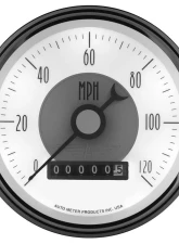AutoMeter GAUGE; SPEEDO; 3 3/8in.; 120MPH; ELEC. PROGRAM W/WHEEL ODO; PRESTIGE PEARL                                     - 2085 - Image 4