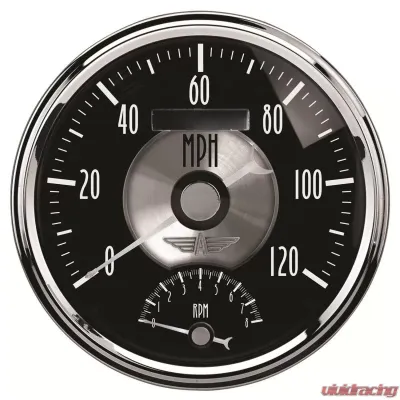 AutoMeter GAUGE; TACH/SPEEDO; 5in.; 120MPH/8K RPM; ELEC. PROGRAM; PRESTIGE BLK. DIAMOND - 2091
