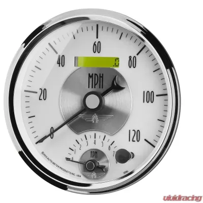 AutoMeter GAUGE; TACH/SPEEDO; 5in.; 120MPH/8K RPM; ELEC. PROGRAM.; PRESTIGE PEARL - 2095