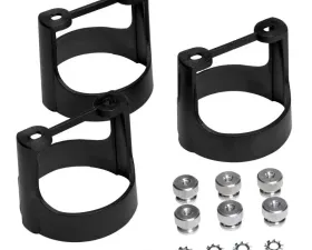 AutoMeter GAUGE BRACKET KIT; 2 1/16in.; BLACK COMPOSITE; QTY 3