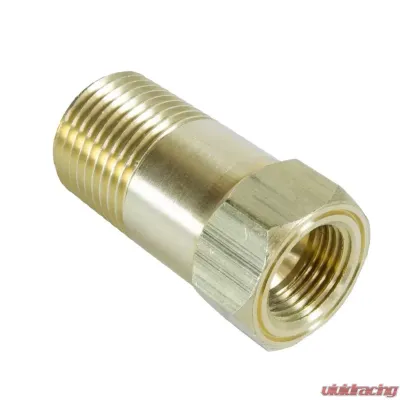 AutoMeter FITTING; ADAPTER; 1/2in. NPT MALE; EXTENSION; BRASS; FOR MECH. TEMP. GAUGE - 2270