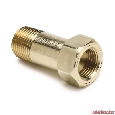 AutoMeter FITTING; ADAPTER; 3/8in. NPT MALE; EXTENSION; BRASS; FOR MECH. TEMP. GAUGE - 2271