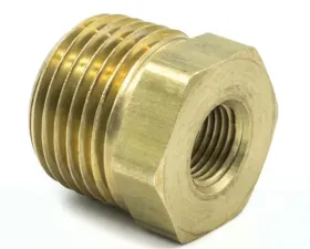 AutoMeter FITTING; ADAPTER; 1/2in. NPT MALE; 1/8in. NPT FEMALE; BRASS