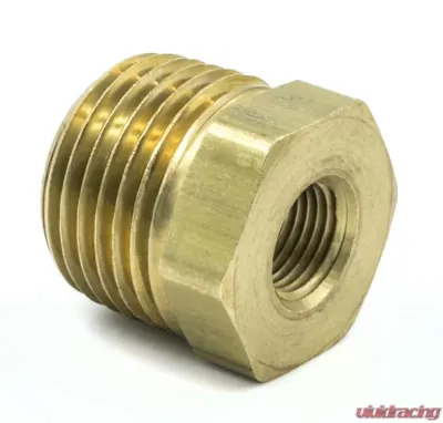 AutoMeter FITTING; ADAPTER; 1/2in. NPT MALE; 1/8in. NPT FEMALE; BRASS - 2285