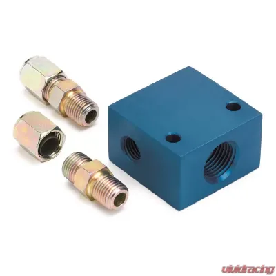 AutoMeter FITTING; ADAPTER; TRANSMISSION LINE; 3/8in. OD TUBING; 1/2in. NPTF - 2286