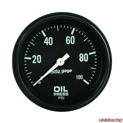 AutoMeter GAUGE; OIL PRESSURE; 2 5/8in. 0-100PSI; MECHANICAL; BLACK; AUTOGAGE - 2312