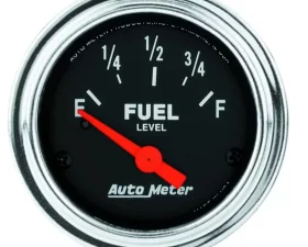 AutoMeter GAUGE; FUEL LEVEL; 2 1/16in.; 0OE TO 90OF; ELEC; TRADITIONAL CHROME