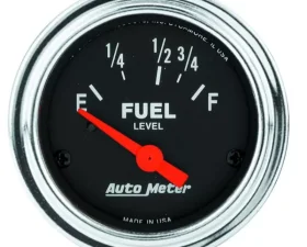 AutoMeter GAUGE; FUEL LEVEL; 2 1/16in.; 16OE TO 158OF; ELEC; TRADITIONAL CHROME