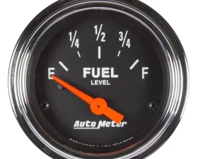 AutoMeter GAUGE; FUEL LEVEL; 2 1/16in.; 73OE TO 10OF(AFTERMARKET LINEAR); ELEC; TRAD CHROM