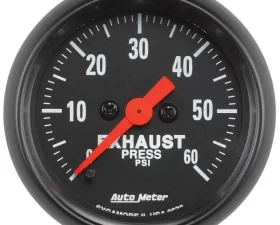 AutoMeter GAUGE; EXHAUST PRESS; 2 1/16in.; 60PSI; DIGITAL STEPPER MOTOR; Z-SERIES