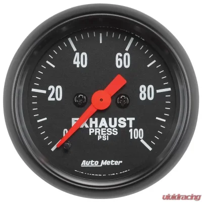 AutoMeter GAUGE; EXHAUST PRESS; 2 1/16in.; 100PSI; DIGITAL STEPPER MOTOR; Z-SERIES - 2674