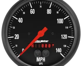 AutoMeter GAUGE; SPEEDOMETER; 5in.; 140MPH; GPS; Z-SERIES