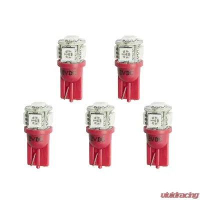AutoMeter LED BULB; REPLACEMENT; T3 WEDGE; RED; 5 PACK - 3284-K