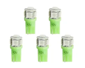 AutoMeter LED BULB; REPLACEMENT; T3 WEDGE; GREEN; 5 PACK
