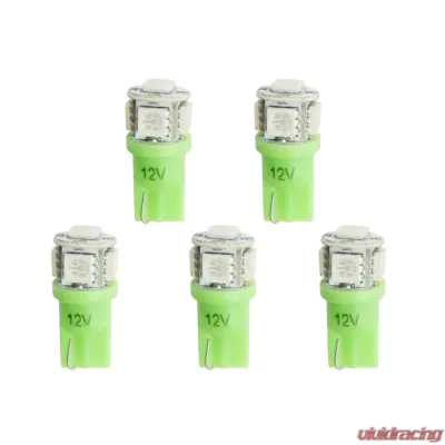 AutoMeter LED BULB; REPLACEMENT; T3 WEDGE; GREEN; 5 PACK - 3285-K