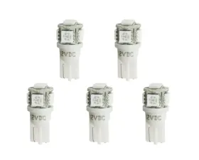 AutoMeter LED BULB; REPLACEMENT; T3 WEDGE; WHITE; 5 PACK
